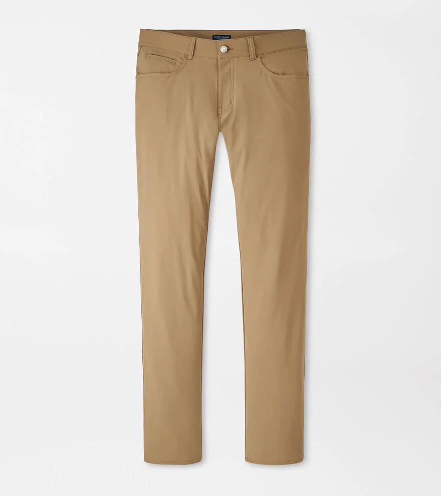 Peter Millar Mens Bingham Performance Five-Pocket Pant | Color: Rye | Size: 32 Product Image