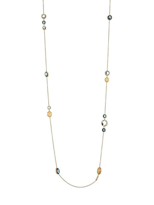 Womens Jaipur 18K Yellow Gold & Topaz Long Station Necklace Product Image