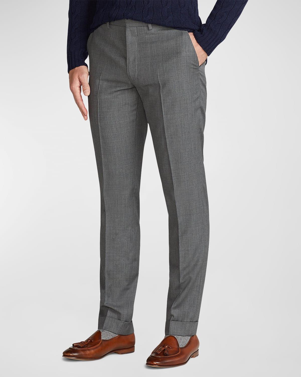 Mens Greg Flat-Front Wool Pants Product Image