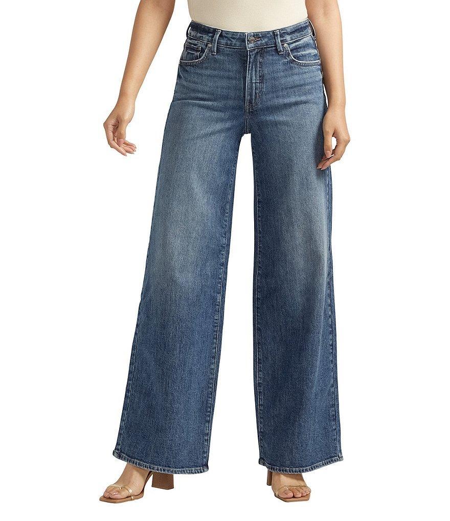 Silver Jeans Co. Isbister High Rise Low Stretch Wide Leg Jeans Product Image