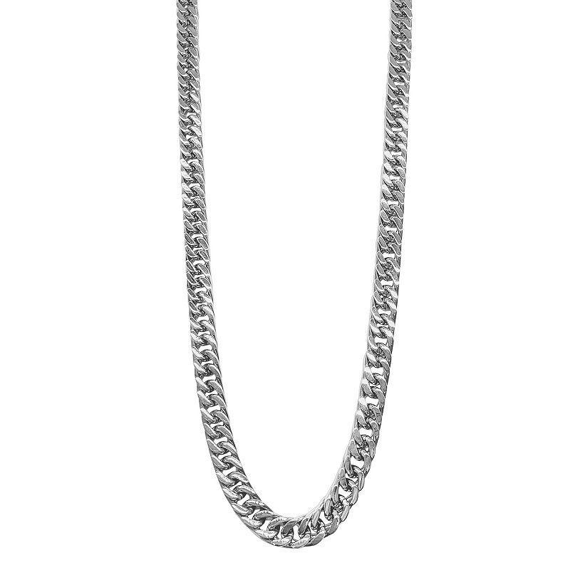 Adornia Stainless Steel Chain Necklace, Mens, Silver Tone Product Image