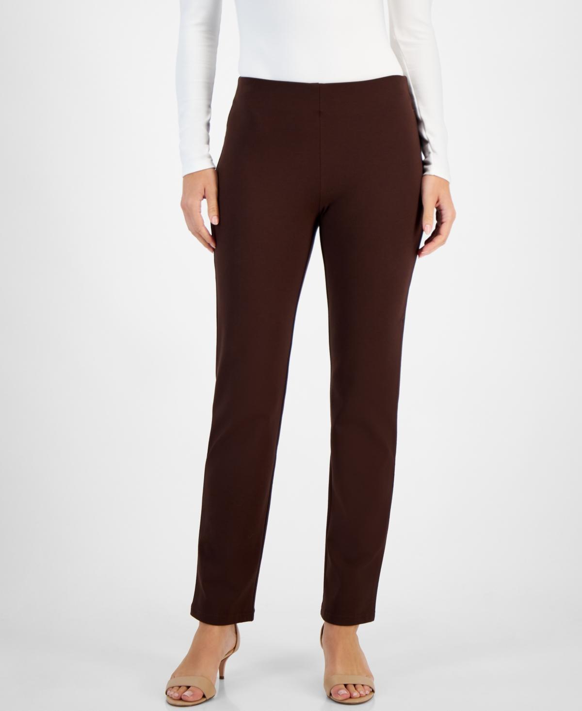 Jm Collection Womens Ponte-Knit Pull-On Ankle Pants, Created for Macys Product Image