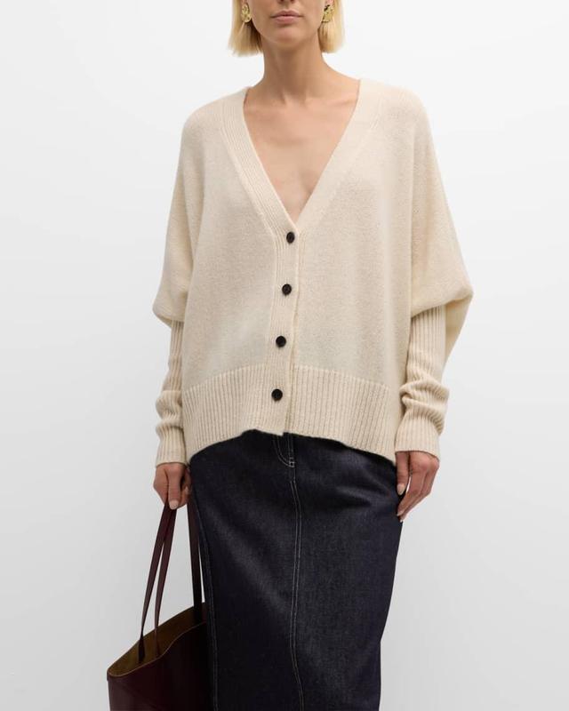 V-Neck Cashmere Batwing Cardigan Product Image