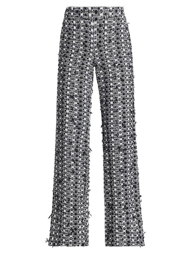 Womens Femininity Tweed Straight-Leg Pants Product Image