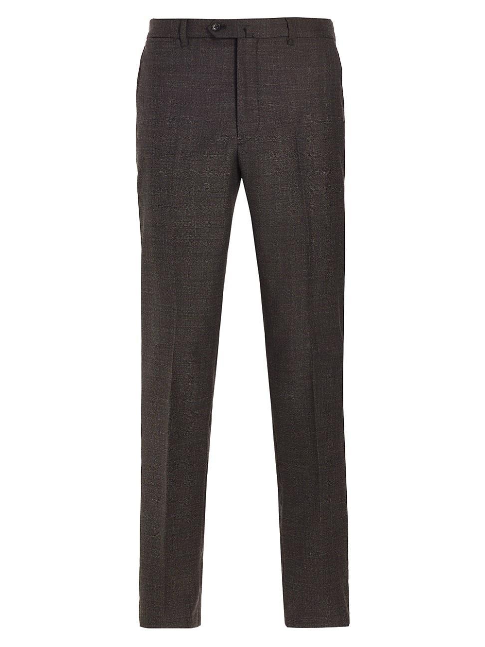 Mens Wool Slim Trousers Product Image