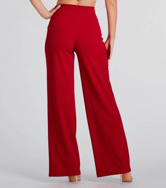 Perfect Look Belt-Detail Trouser Pants Product Image