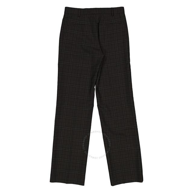 BURBERRY Check Tailored Trousers In Grey Product Image