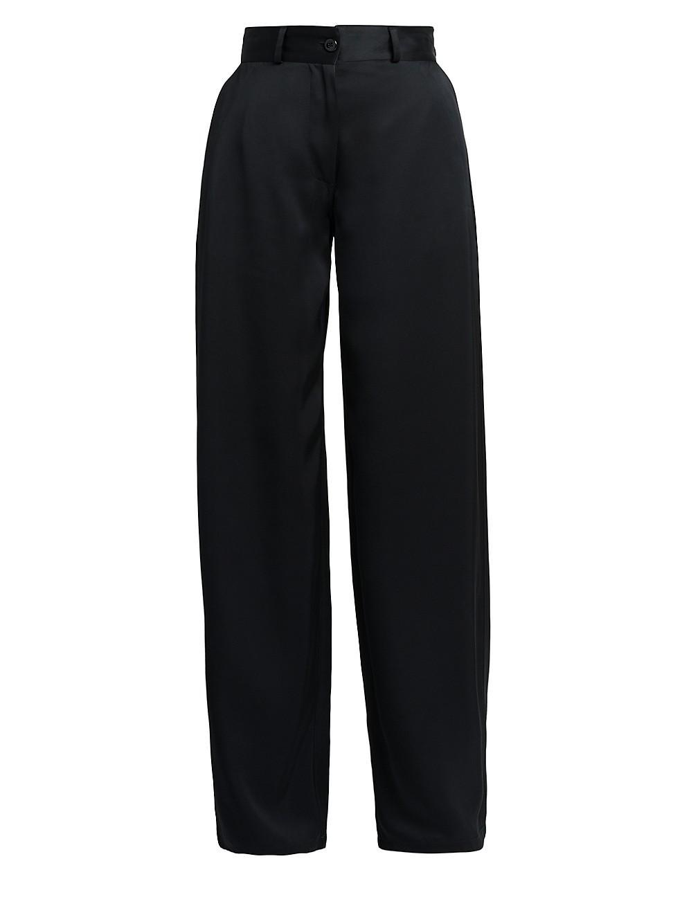 Womens Wide-Leg Twill Trousers product image