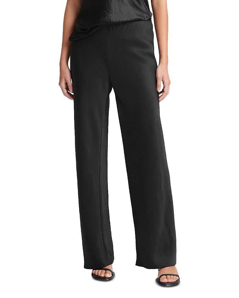 Womens Fluid Bias-Cut Satin High-Rise Trousers product image