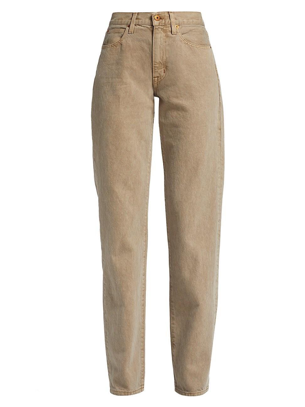 Womens London High-Rise Straight-Leg Jeans Product Image