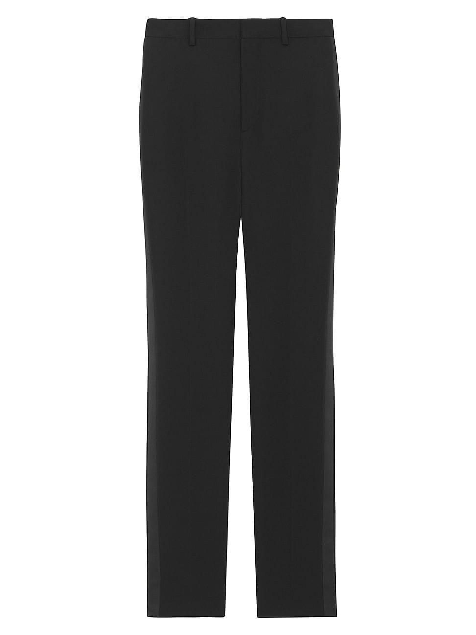 Mens Highwaisted Tuxedo Pants In Grain De Poudre Product Image