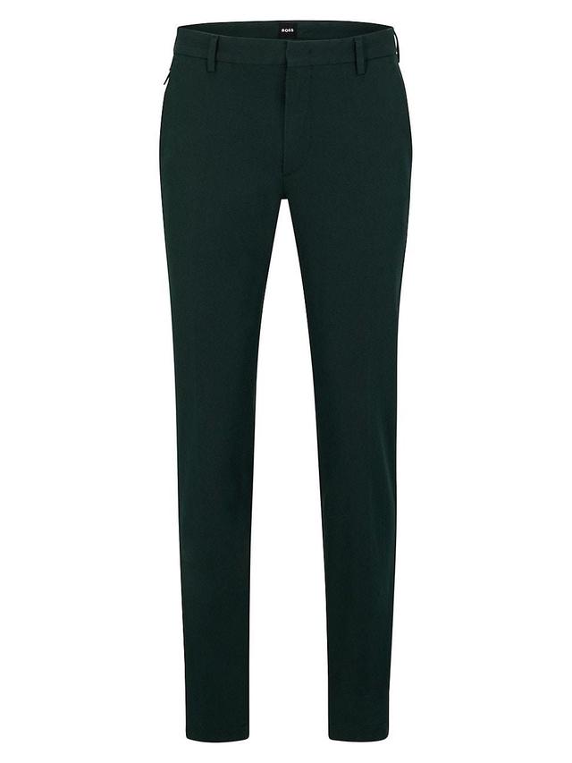 Mens Slim-Fit Trousers in a Cotton Blend with Stretch Product Image