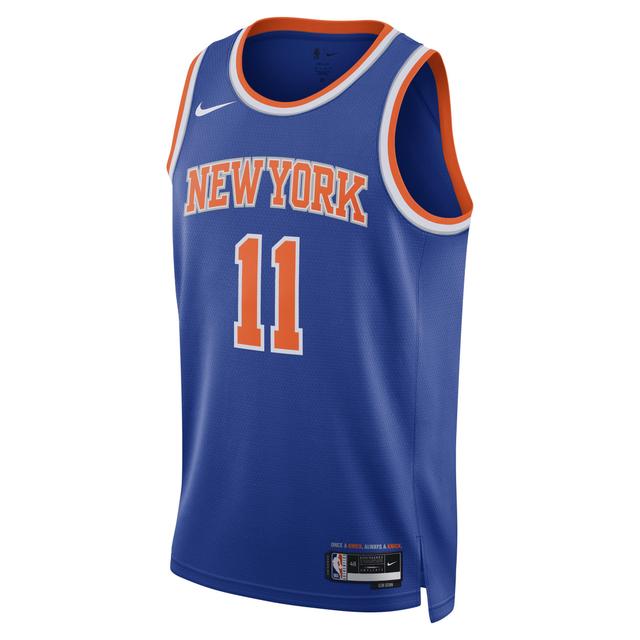 Mens and Womens Nike Jalen Brunson Blue New York Knicks Swingman Jersey - Icon Edition - Blue Product Image