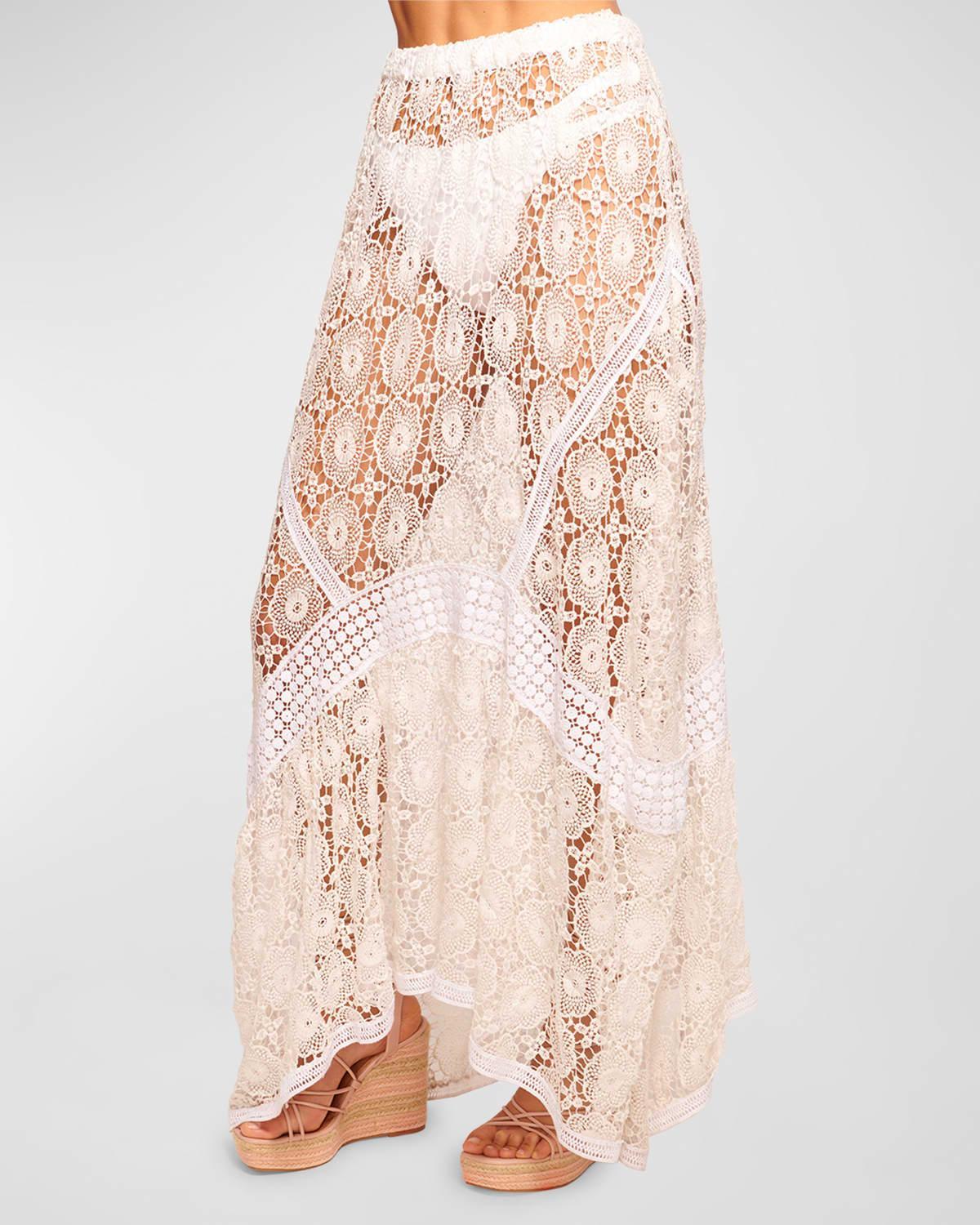 Womens Dalia Guipure Lace Maxi Skirt Product Image