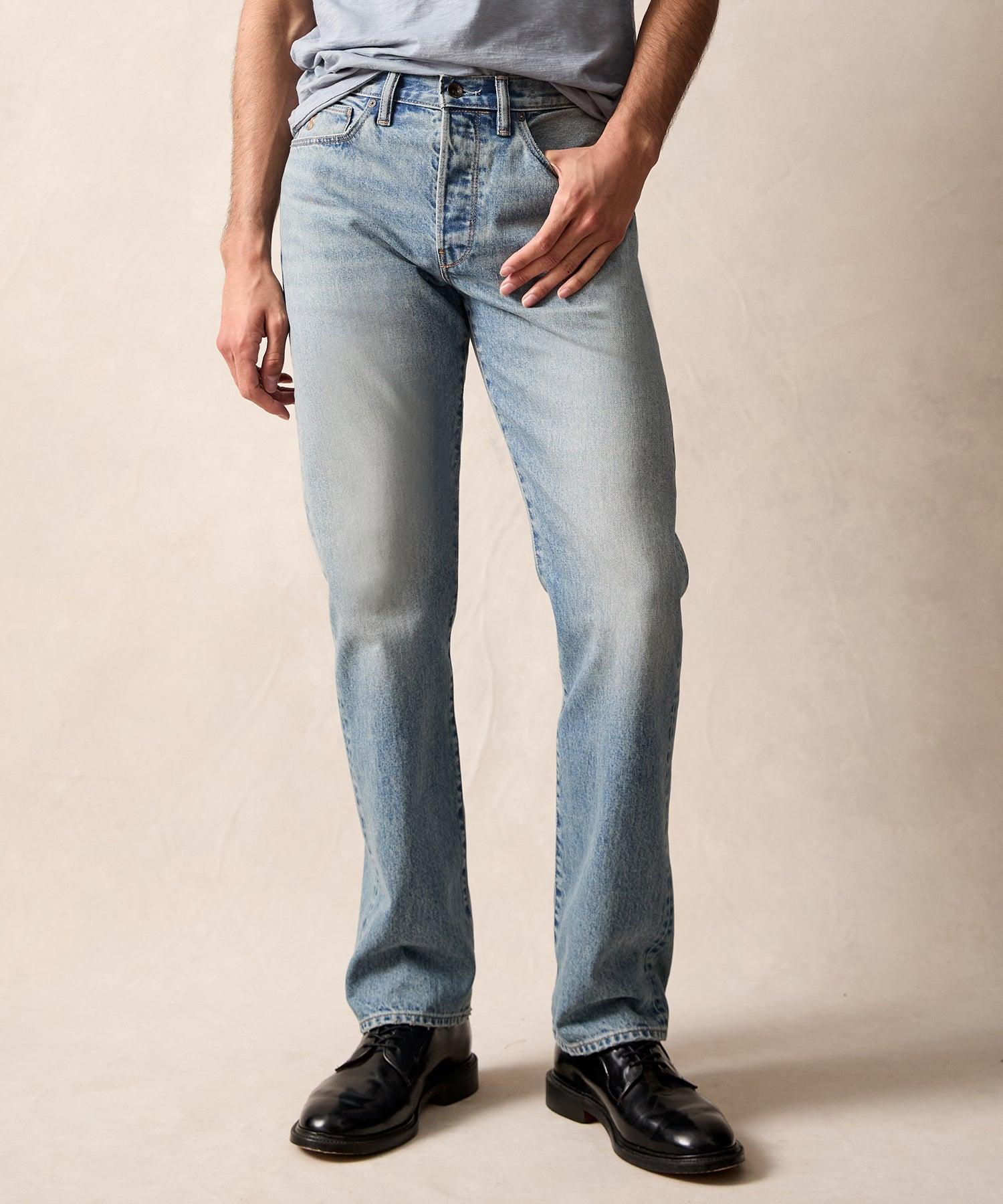 Vintage Straight Selvedge Jean in Frosty Indigo Wash Product Image