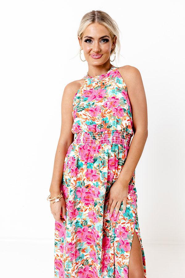 Ready For Fame Floral Maxi in Peach Product Image