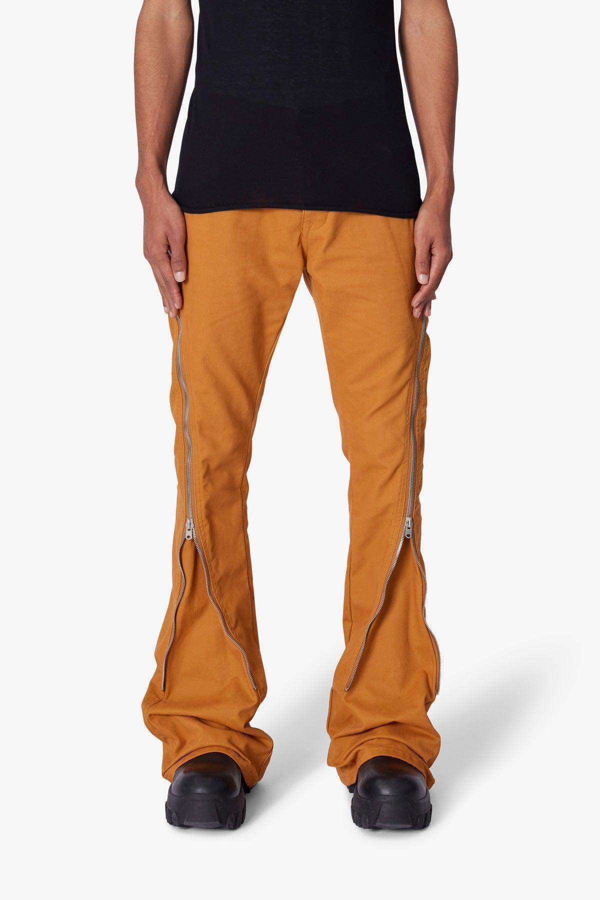 D519 Zipper Flare Denim - Orange product image