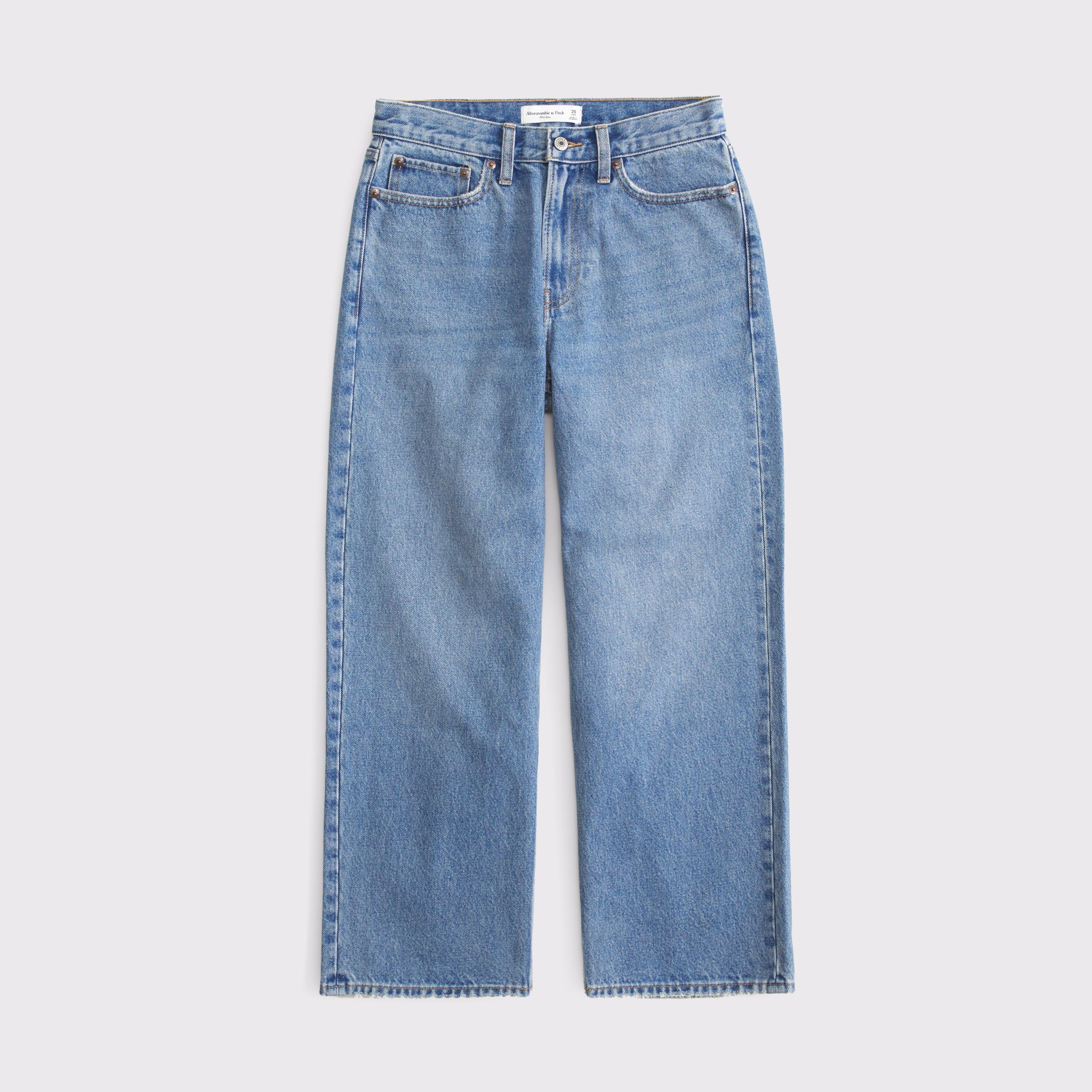 Mid Rise Cropped Slouchy Jean Product Image