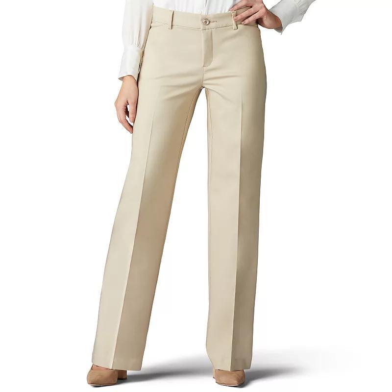 Lee Flex Motion Regular Fit Trouser Pants Mid-Rise (Bungalow Khaki) Women's Clothing Product Image