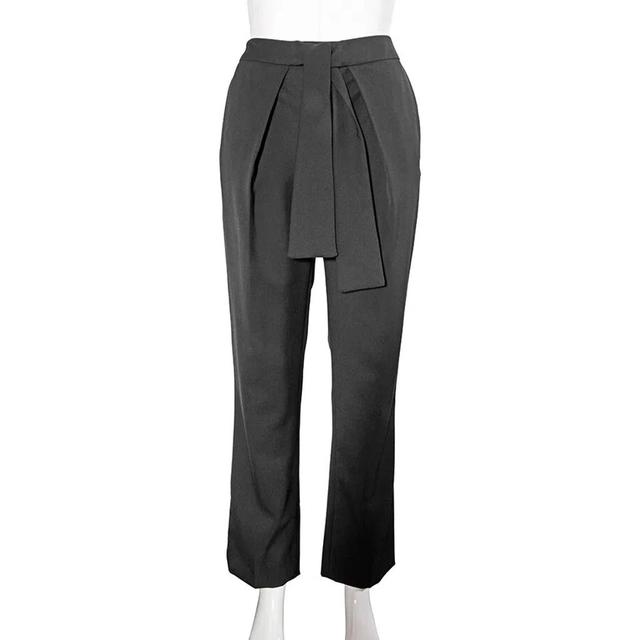 Ladies Pants Navy Front Tie Pant Product Image