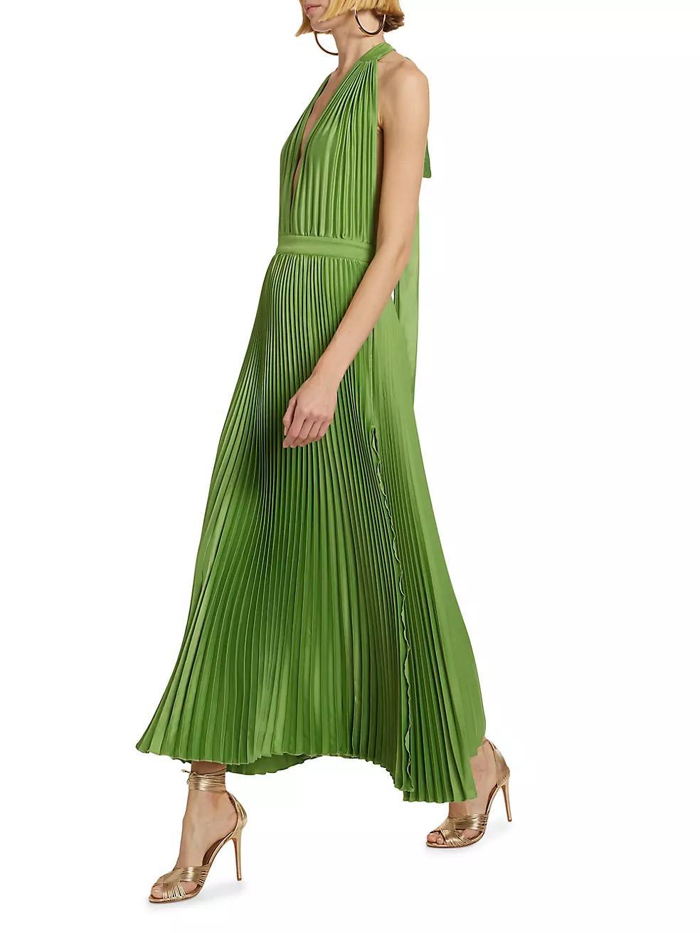 Les Éléments Moderniste Pleated Halter Gown Product Image