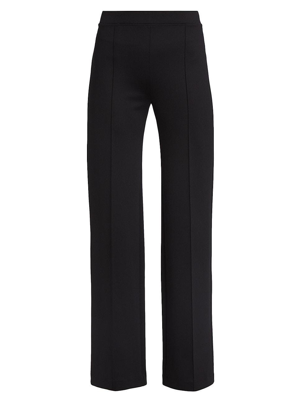 Womens Scuba Pintuck Straight-Leg Pants Product Image