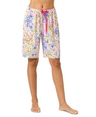 Women's Floral Flamingos Bermuda Pajama Shorts  Product Image