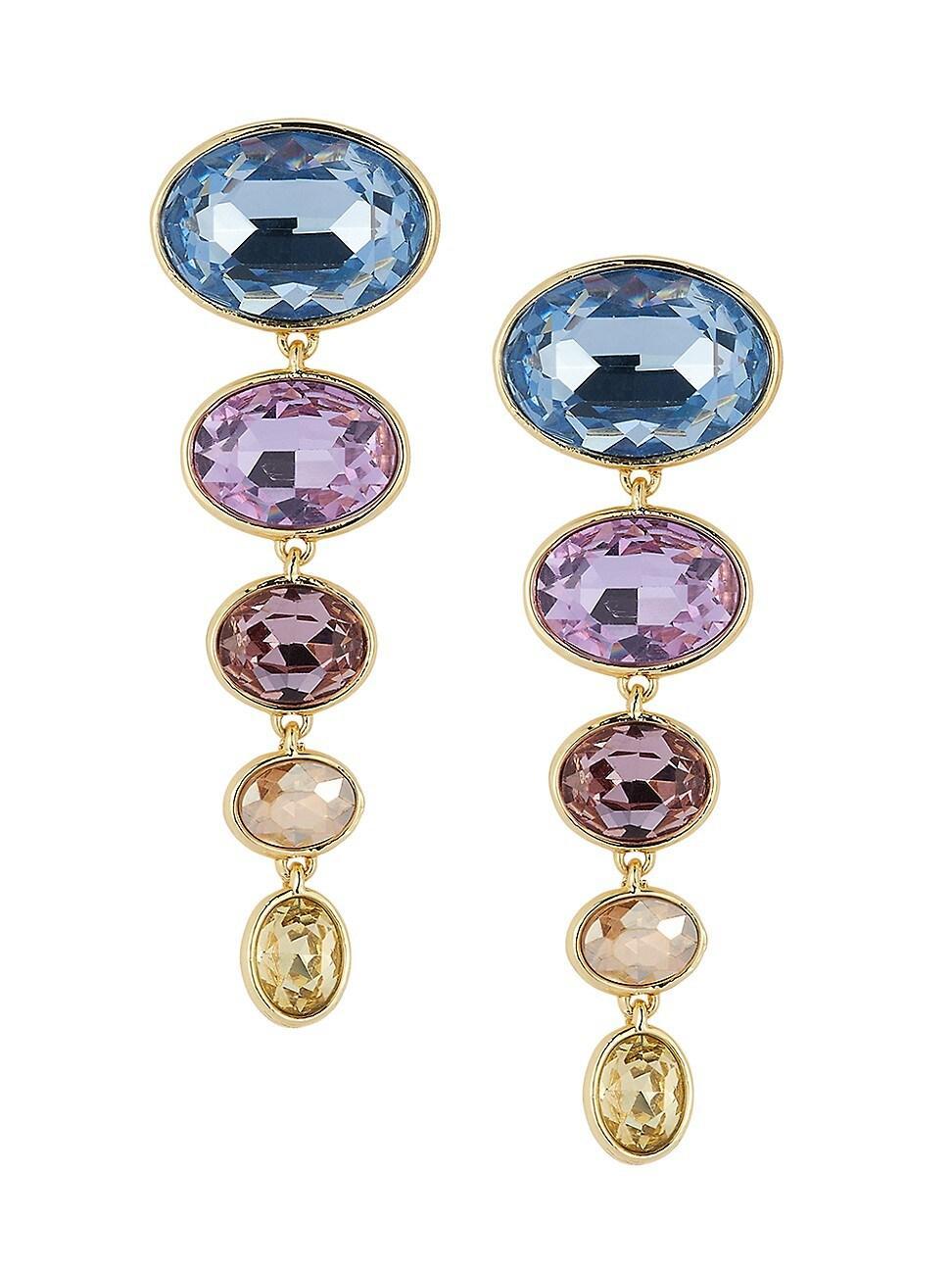 Womens Martha Lux 14K-Gold-Plated & Cubic Zirconia Drop Earrings Product Image