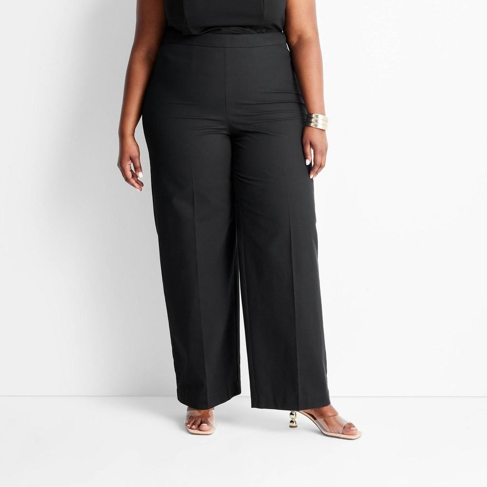 Womens High-Rise Straight Leg Pants - Future Collective with Jenee Naylor Black 26 Product Image