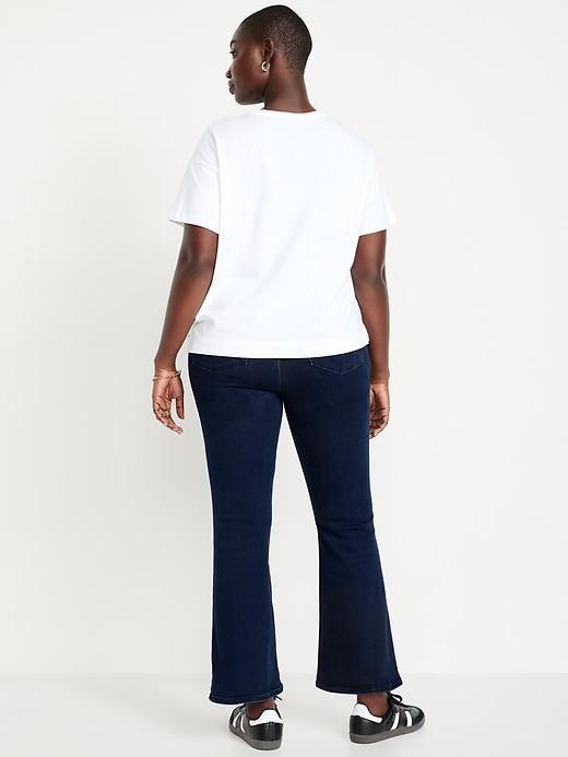 High-Waisted Weekender Pull-On Crop Flare Jeans Product Image