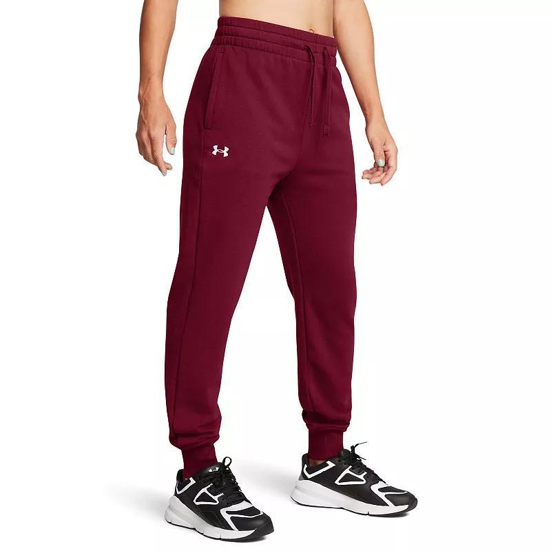 Womens Under Armour Rival Fleece Joggers Red Product Image