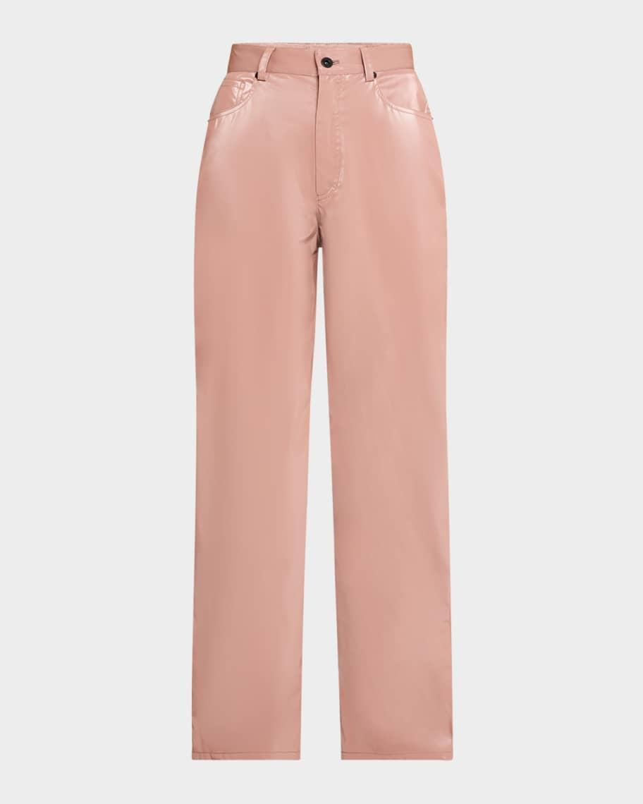 Vinyl Straight-Leg Pants Product Image