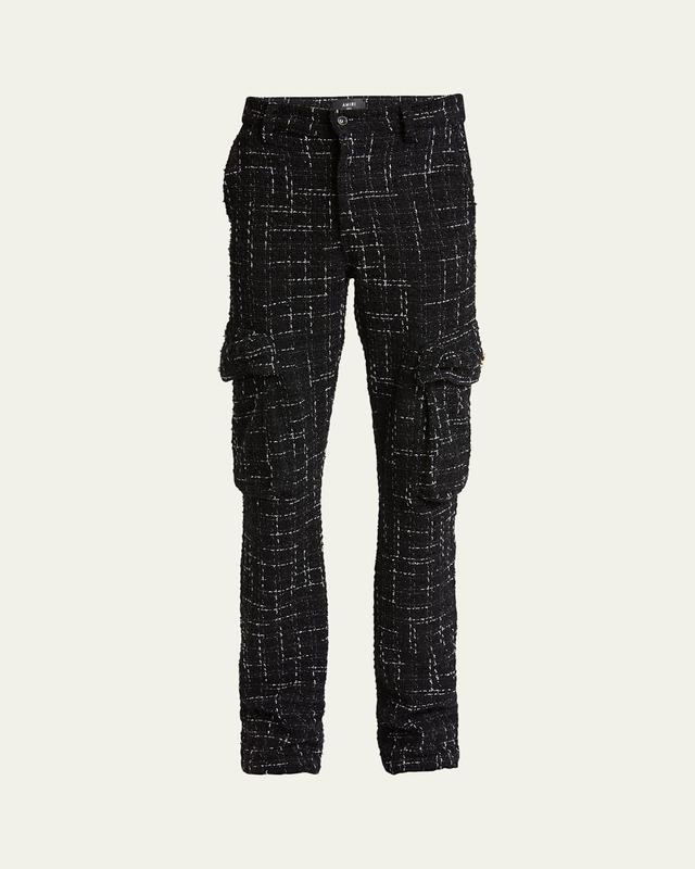 Mens Boucle Tweed Cargo Pants Product Image