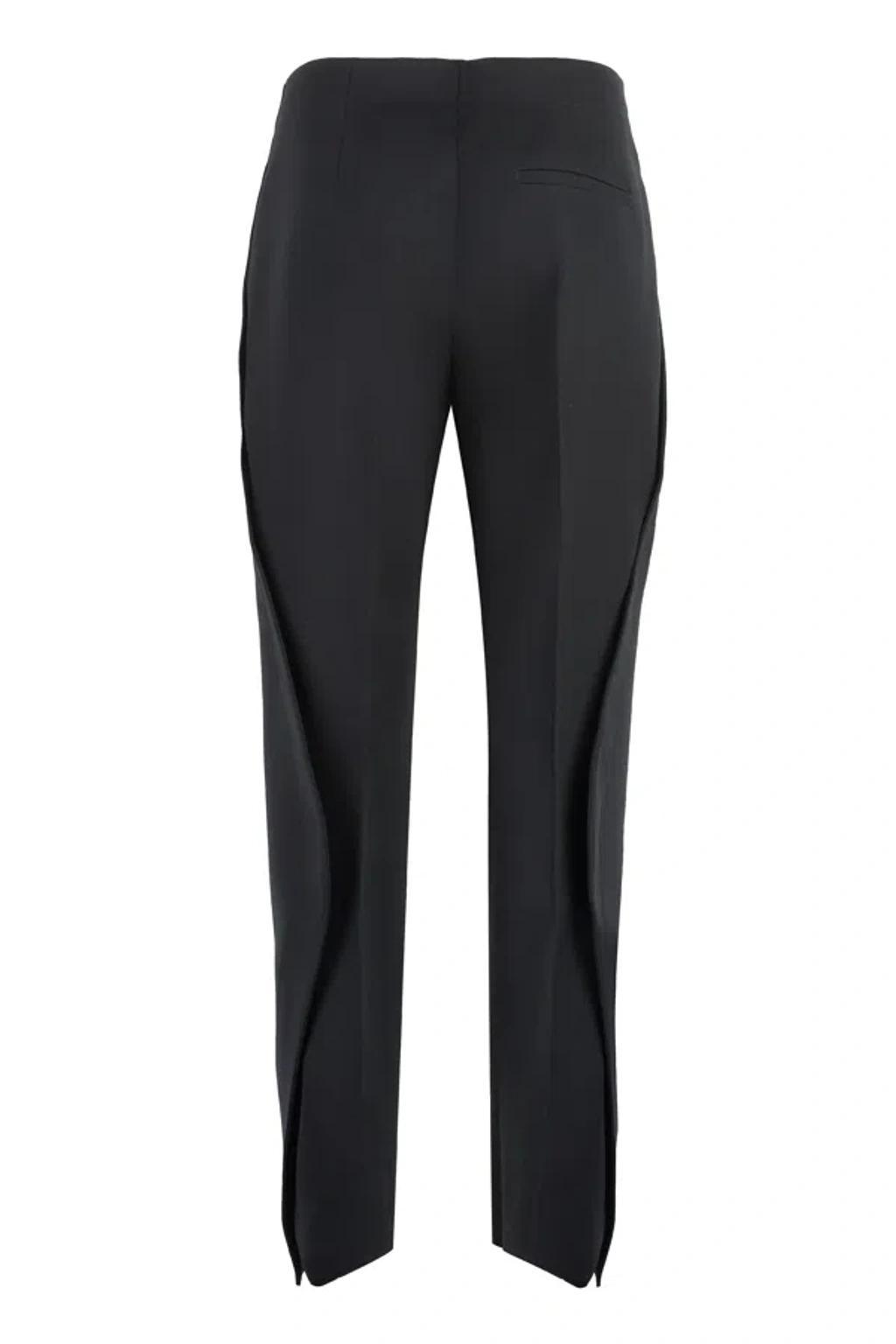 Pleated Front Tailored Trousers In Black Product Image