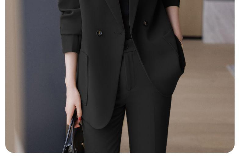 Plain Double Breasted Blazer Product Image