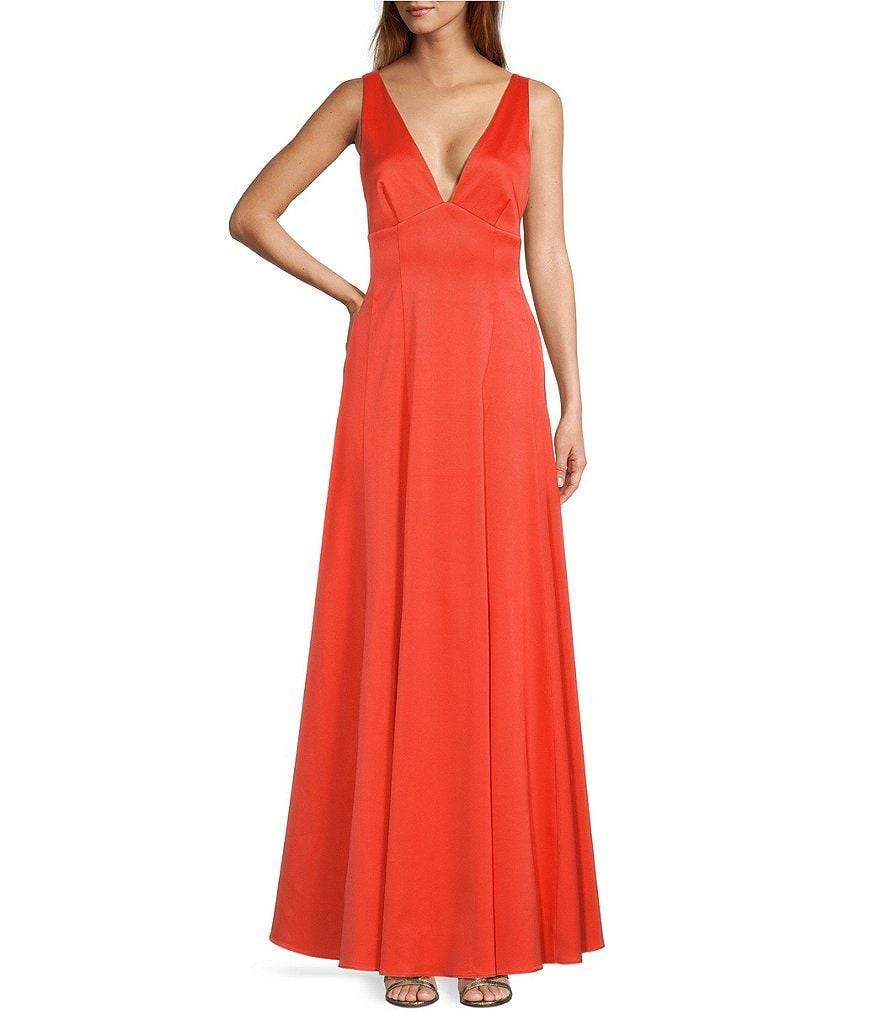 Antonio Melani Davina V-Neck A-Line Sleeveless Ball Gown Product Image