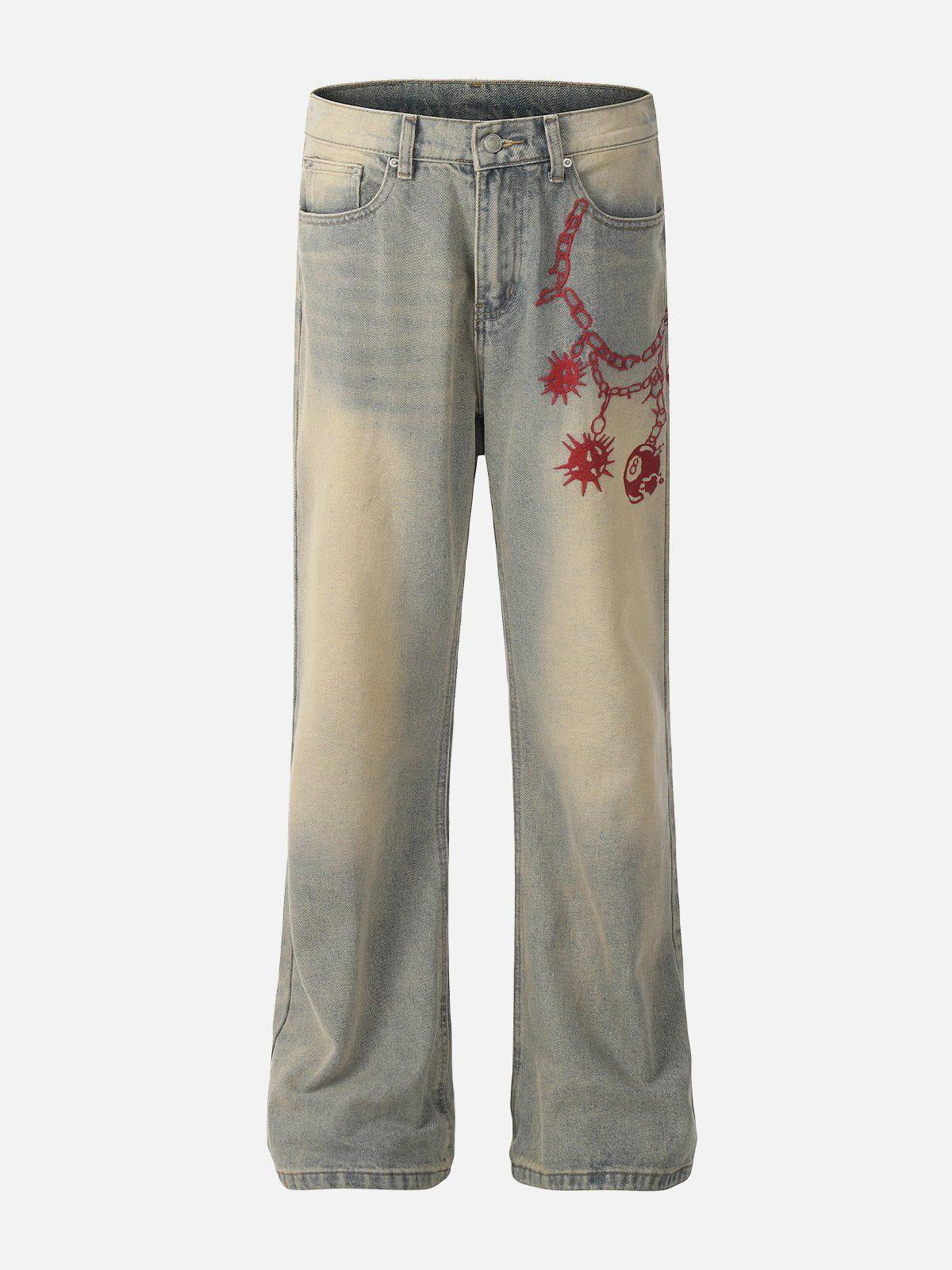 Aelfric Eden Embroidery Washed Jeans Product Image