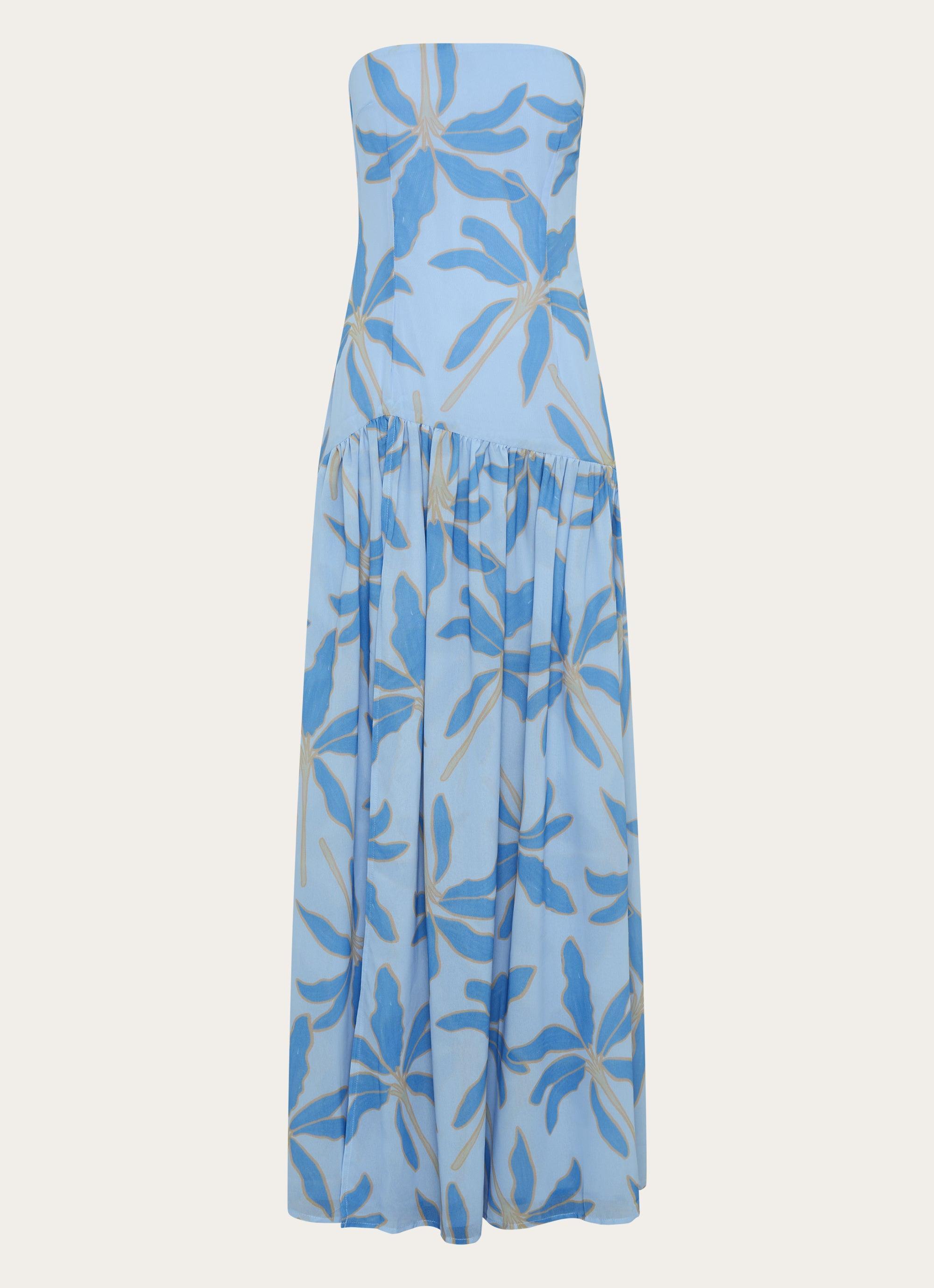 Eden Strapless Maxi Dress - Opulent Blue Product Image