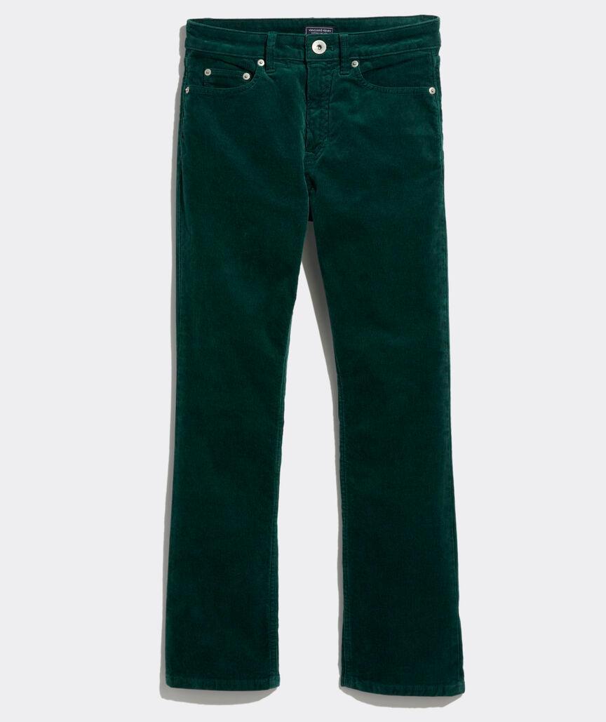 Kick Flare Mid-Rise Corduroy Pants Product Image