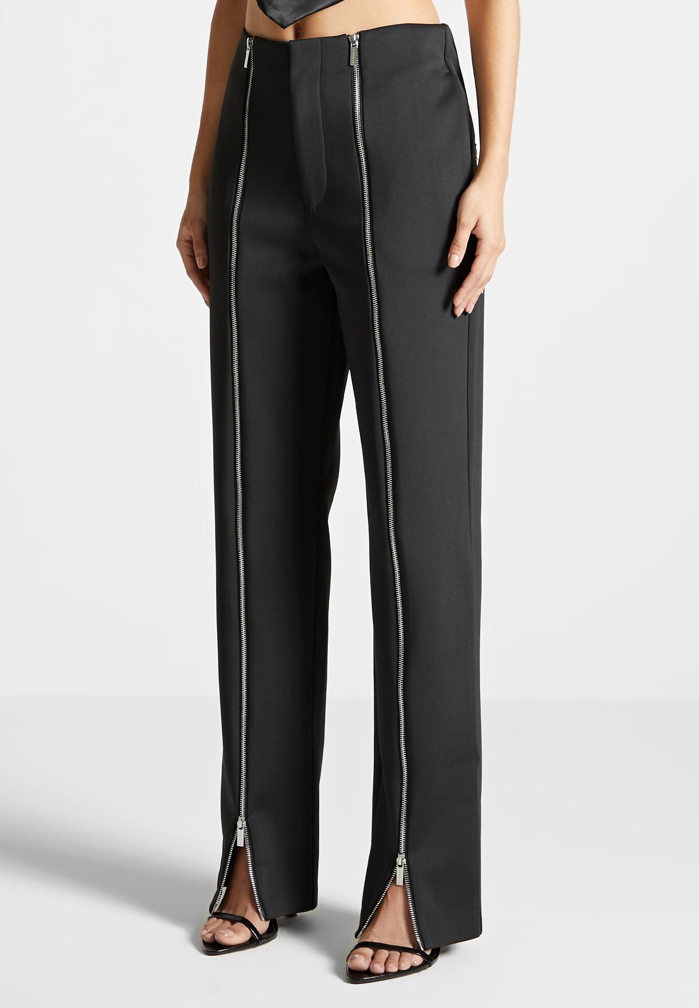 Zip Neoprene Trousers - Black Female Product Image