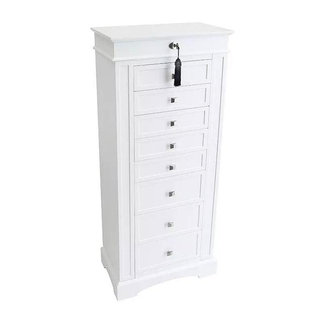 Mele and Co Olympia Jewelry Armoire, Womens, White Product Image