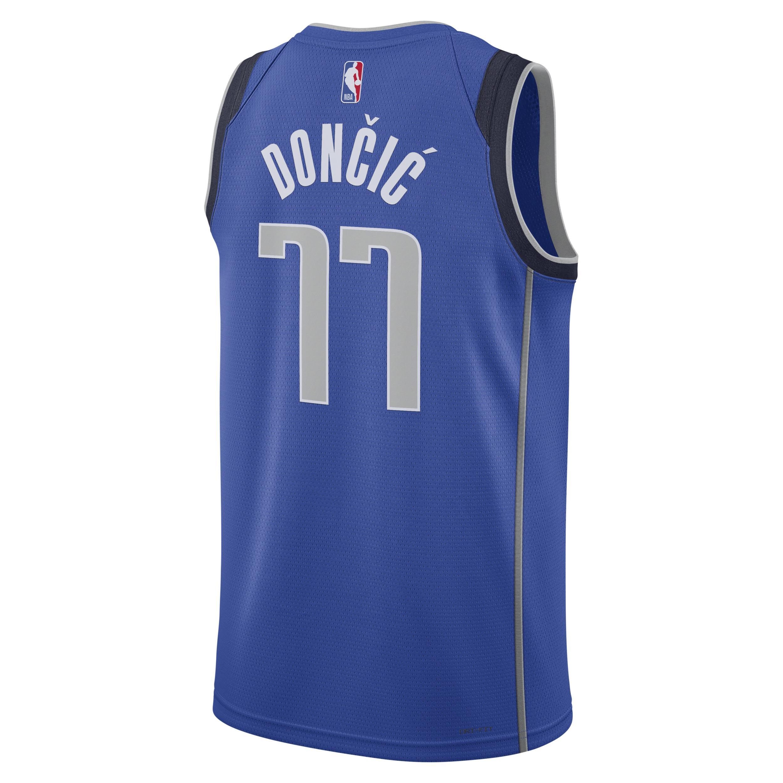 Mens and Womens Nike Luka Doncic Dallas Mavericks Swingman Jersey - Blue Product Image