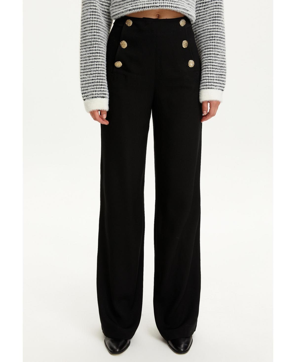 Womens Multi-Button Long Pants product image