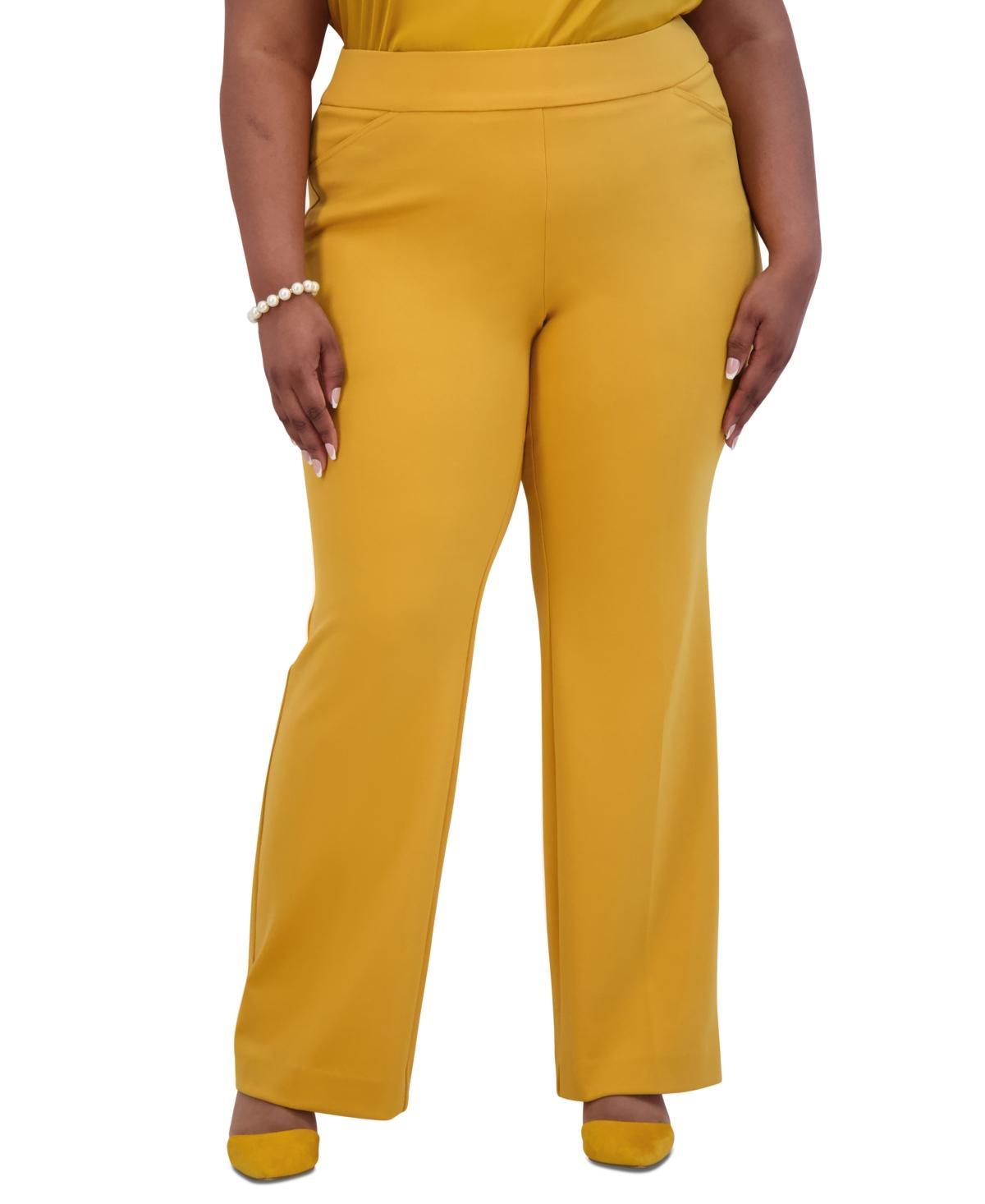 Kasper Womens High-Rise Pull-On Flare Pants Product Image