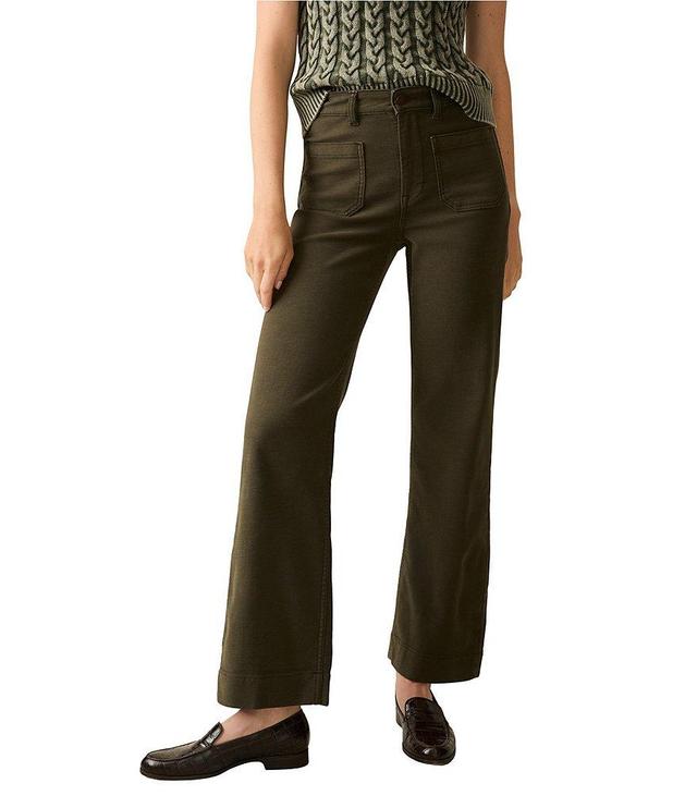 Faherty Stretch Terry Wide Leg Patch Pocket Jeans Product Image