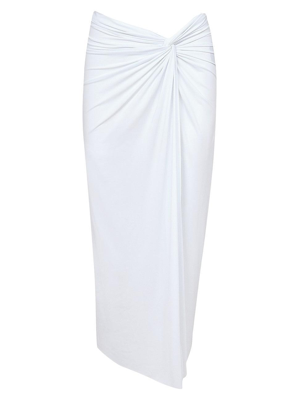 Womens Karen Ruched Twisted Midi-Skirt product image