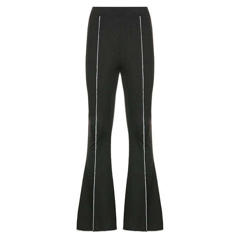 High-Waist Boot-Cut Pants Product Image