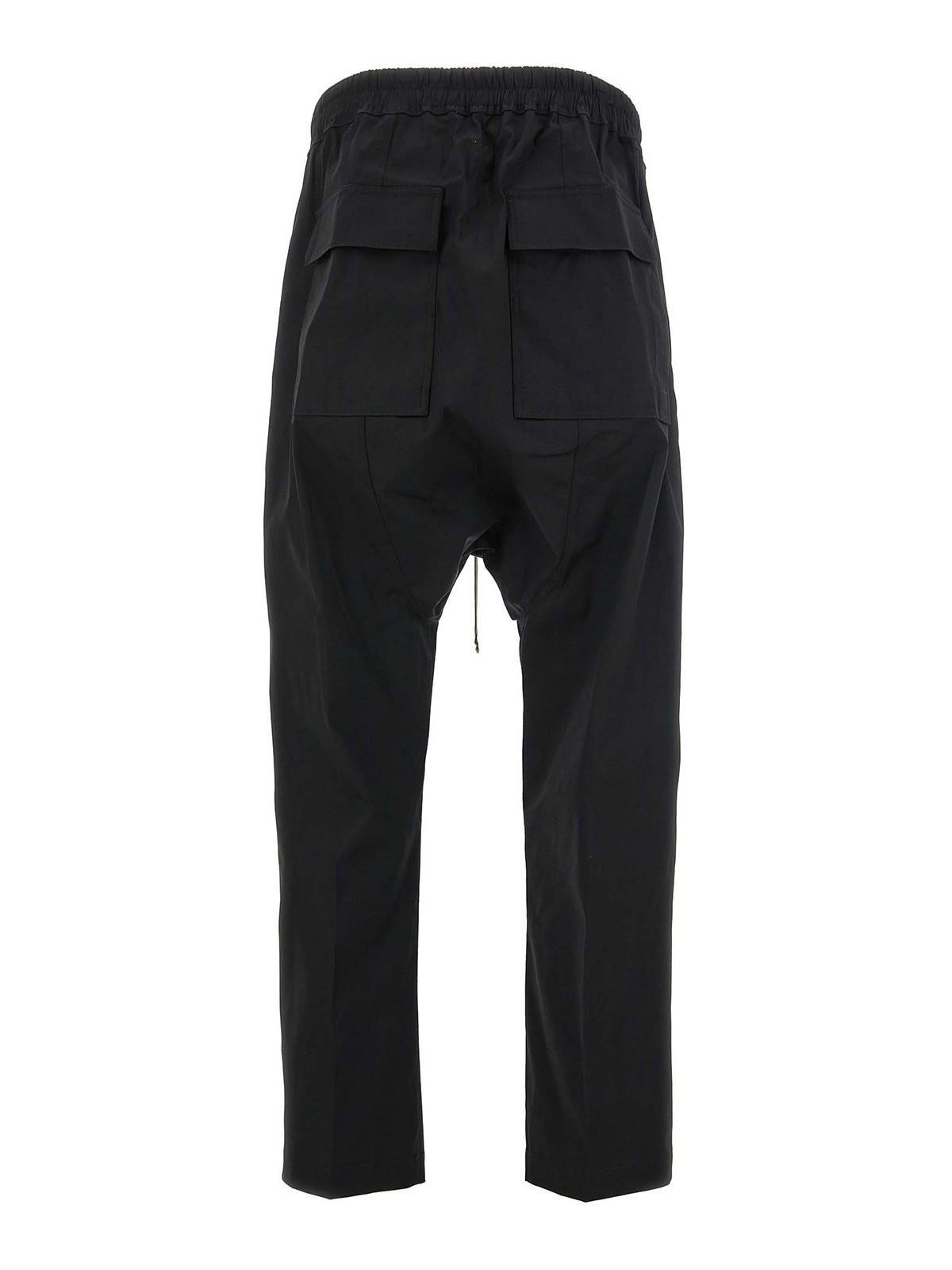 Drawstring Long Pants In Black Product Image