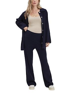 Nom Maternity Georgina Rib Knit Flare Leg Maternity Pants Product Image