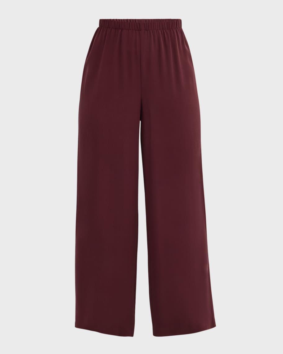 Cropped Straight-Leg Silk Pants product image